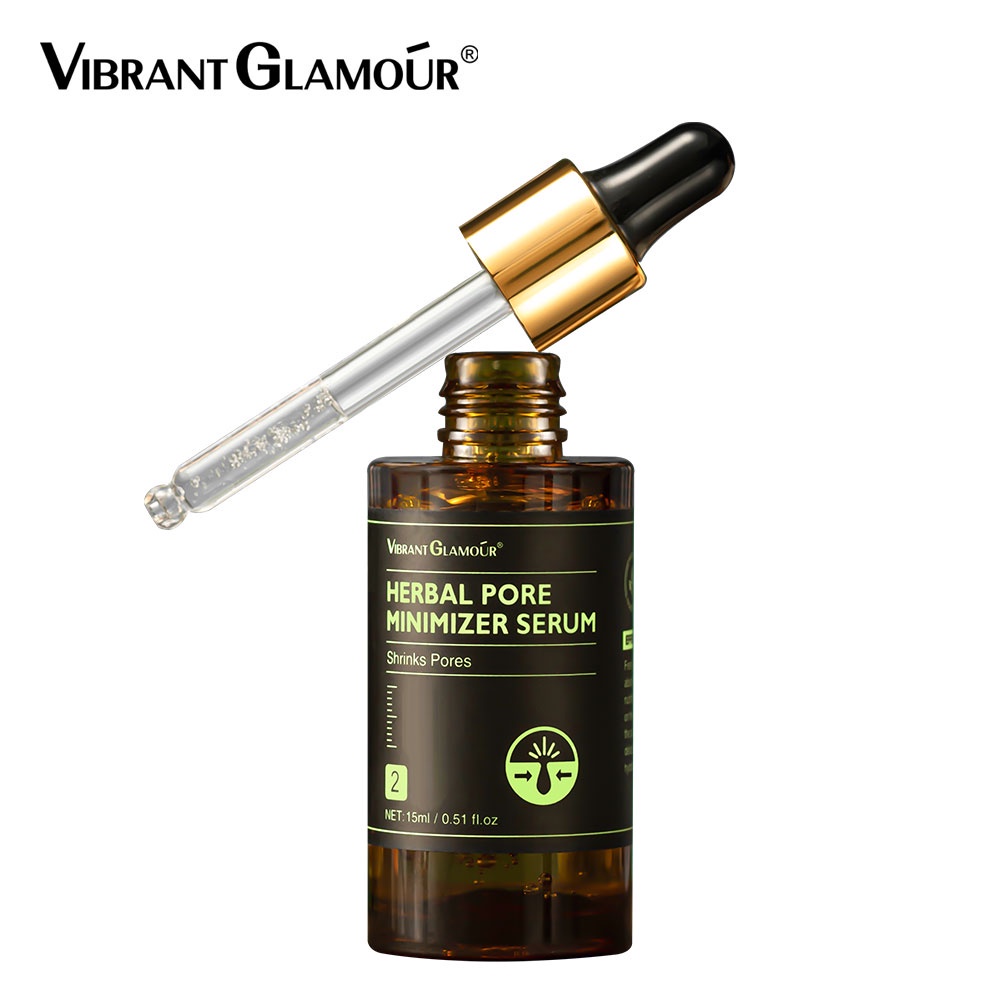 Serum thảo dược VIBRANT GLAMOUR se khít lỗ chân lông dưỡng ẩm kiềm dầu dưỡng da mềm mịn săn chắc 15ml