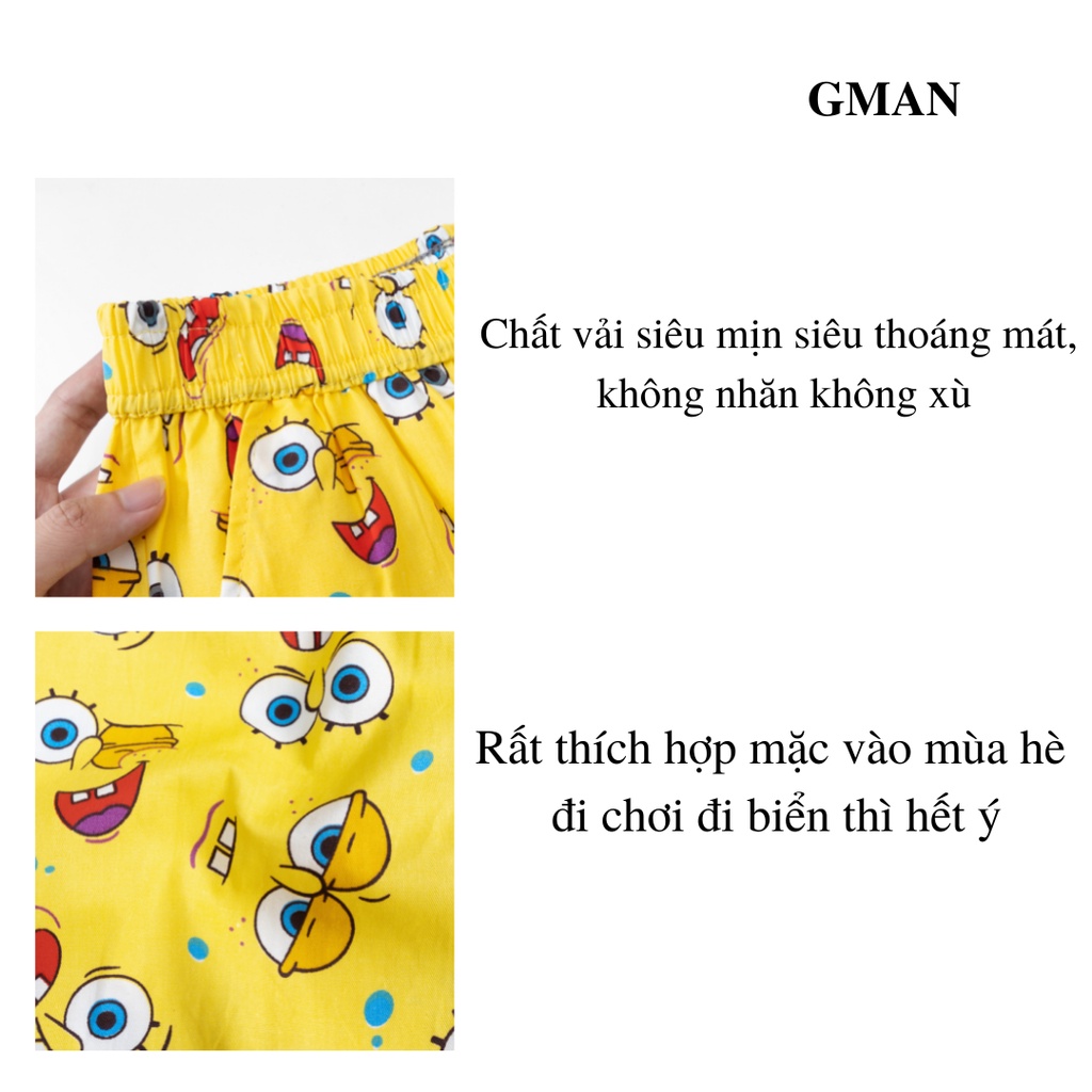 Quần đùi nam hoạt hình mặc nhà, Quần sooc nam chất cartoon siêu thoáng mát (SDB59)