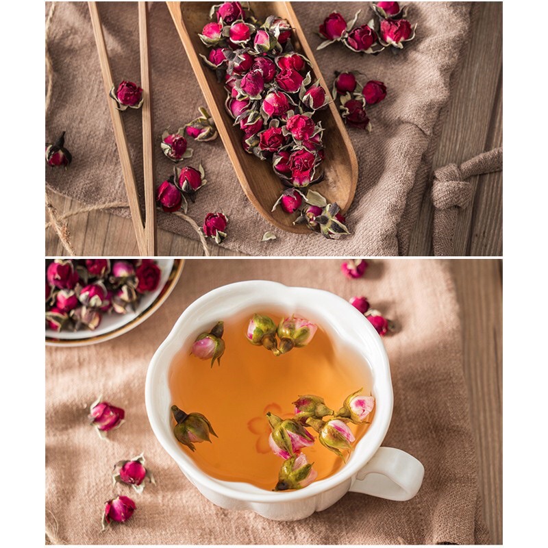 100g Trà nụ hoa hồng sấy khô đà lạt loại thượng hạng Thảo dược sạchVN