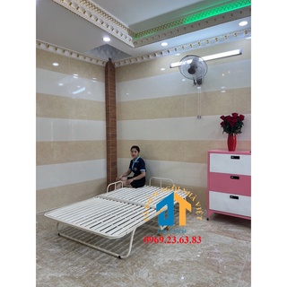 Giường sắt xếp di động mẫu mới kích thước 90cm và 1m2