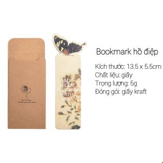 Đánh dấu sách (bookmark) bướm phong cách retro - Butterfly bookmark