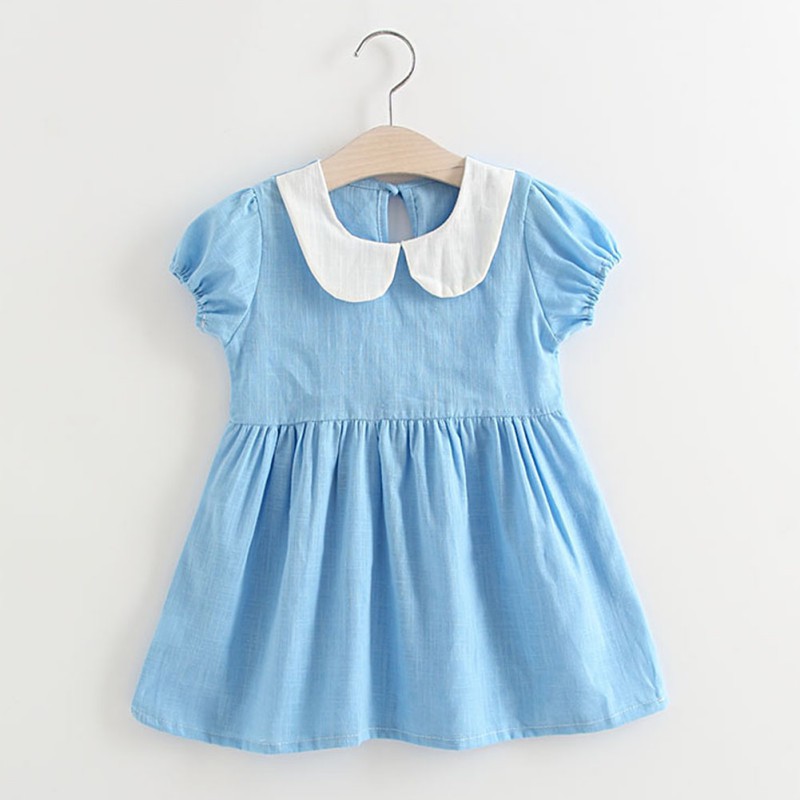 Đầm Bé Gái Tay Phồng Phối Ren