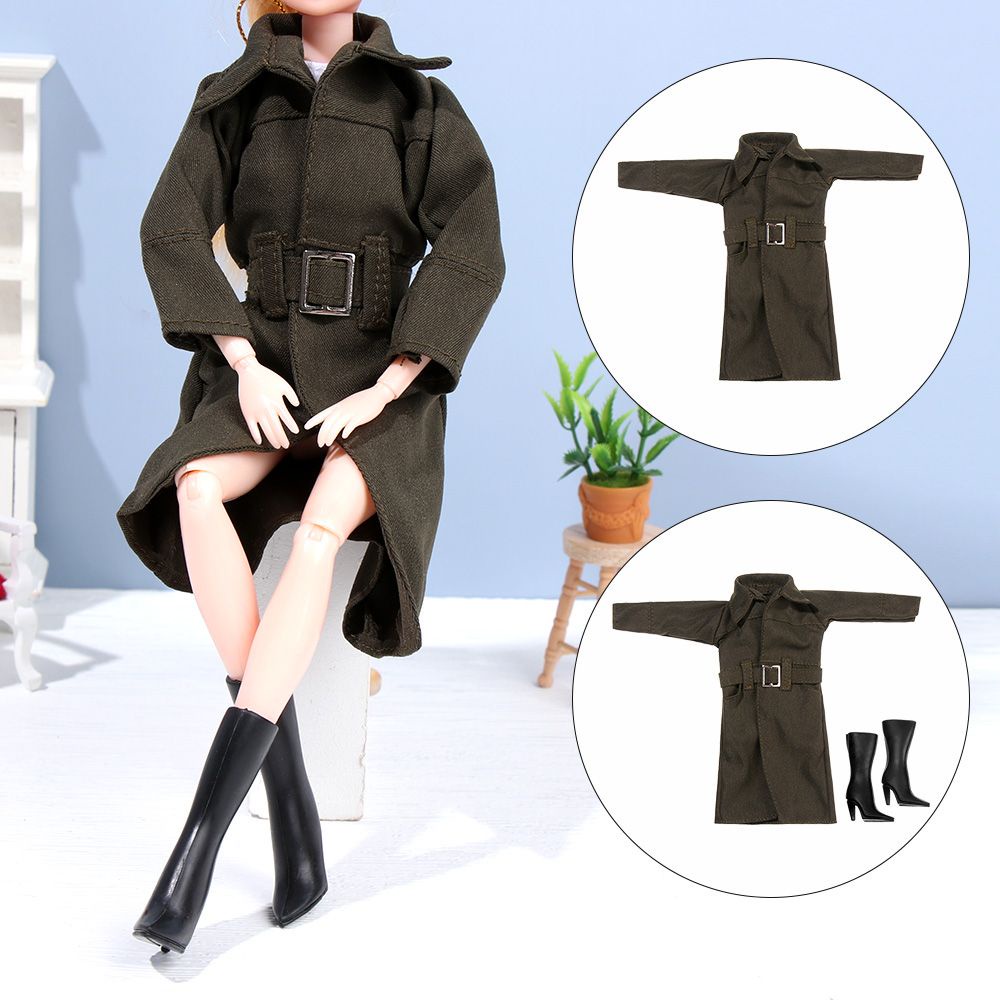 Áo khoác mặc ngoài và giày bốt dành cho búp bê tỉ lệ 1/6 (Có bán lẻ)