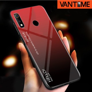 Ốp điện thoại tráng gương thiết kế mỏng màu gradient độc đáo cho Realme 3