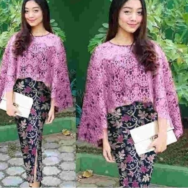 ➧ Rx Set Đồ Hóa Trang kebaya cape batik brukat vania ❉