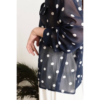 Chicka Chicka - Áo Silky bow shirt - Dottie