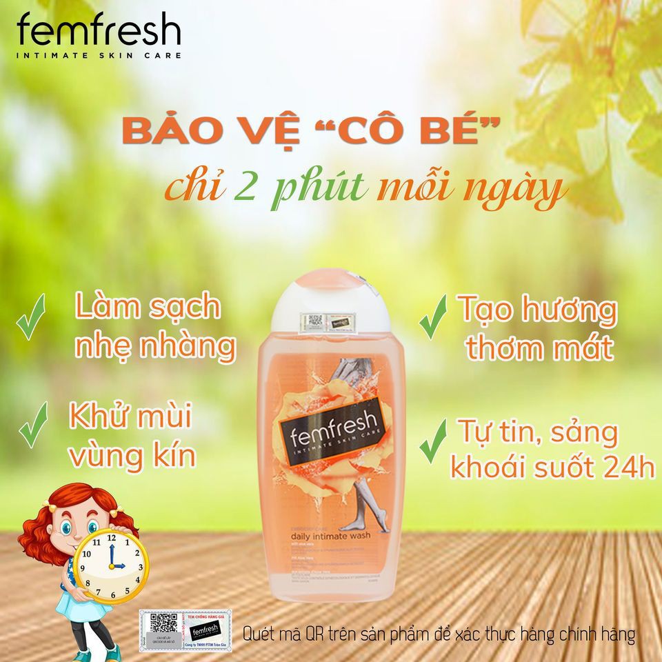 Dung Dịch Vệ Sinh Phụ Nữ Cao Cấp Femfresh Daily Intimate Wash 150ml