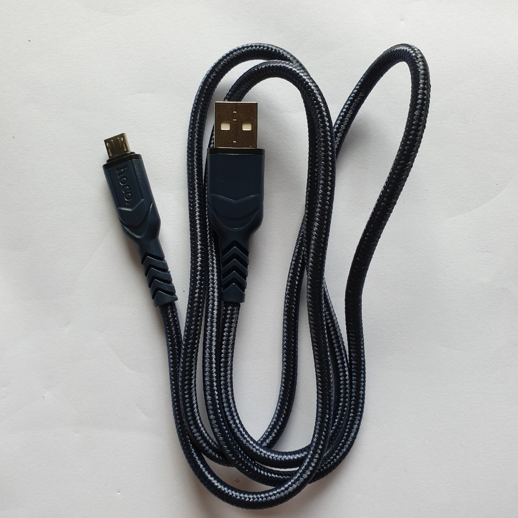 Dây sạch Hoco X59 Micro 1m, cáp sạc nhanh 2.4A Hoco X59 chân Micro dây Nylon siêu bền dài 1M cho Android