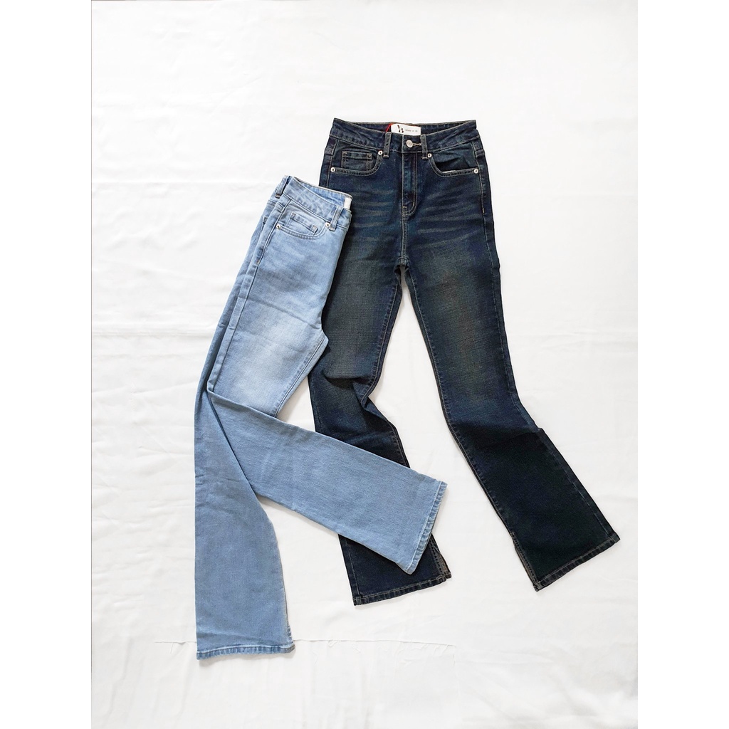 AfterBefore Quần jeans dáng dài ống loe