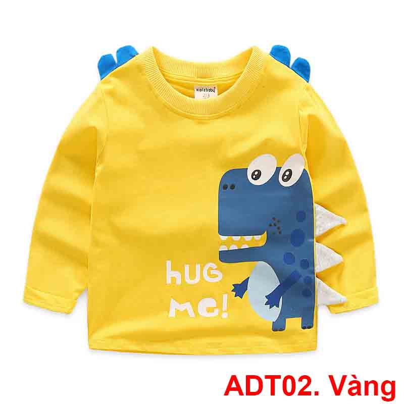 Áo cotton dài tay Cool-Animal cao cấp xuất Hàn mặc thu đông cho bé trai bé gái ADT02