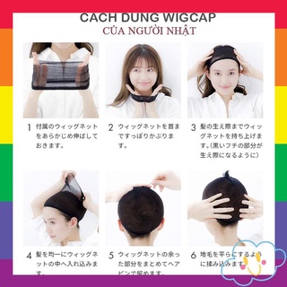 Wigcap - Lưới Đội Trùm Tóc Giả Màu Đen