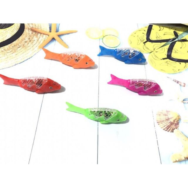 Đồ Chơi Cho Bé - Đèn Cá Phát Nhạc Có Đèn Led Có Bánh Xe( Cá Quẫy Đuôi )