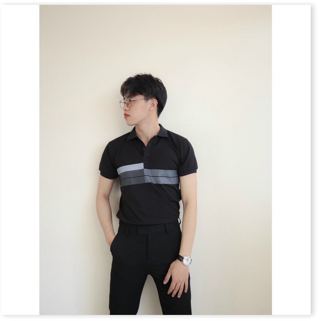 Áo thun cổ trụ ngắn tay tôn dáng chuẩn body KME FASHION