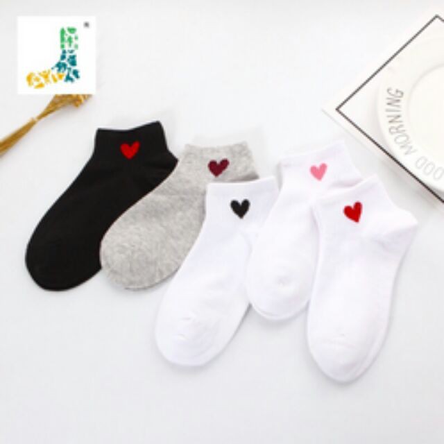 [ SALE TƯNG BỪNG]  Combo 10 đôi tất tim cổ ngắn.