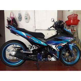 Tem trùm bóng cá mập xanh cho Exciter 150