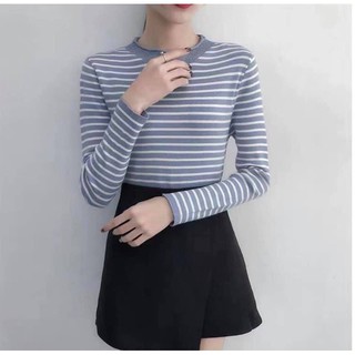 Áo len kẻ ngang nữ - hàng quảng châu cao cấp - Juka shop ❤️