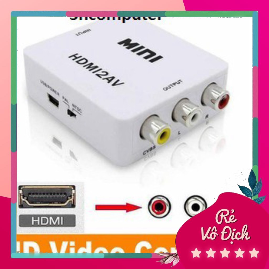 Thiết bị chuyển đổi HDMI sang AV Full HD 1080p (Trắng).