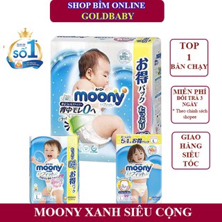 Tã Bỉm Moony Siêu Cộng Miếng Quần/Dán Đủ Size NB111/S102/M78_d/M70_q/L54/XL46