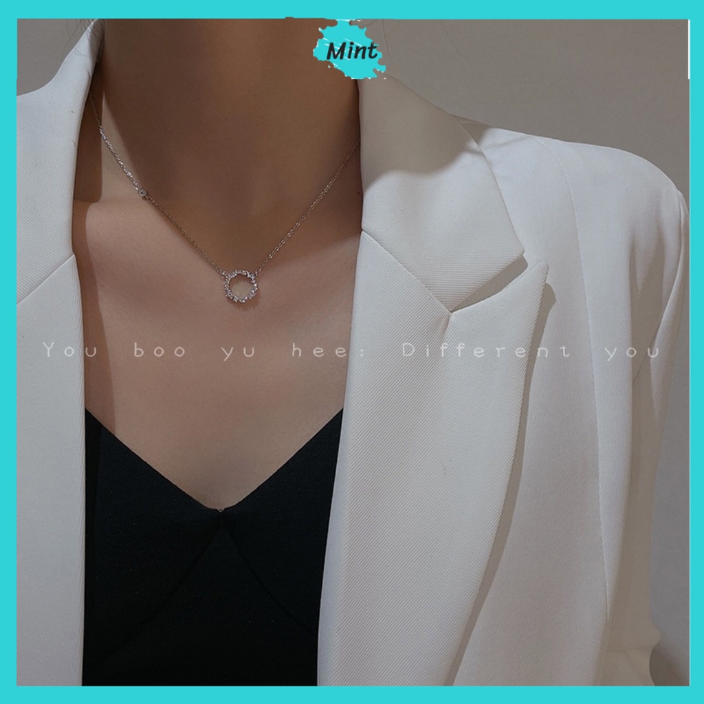 Vòng Cổ Nữ ❤️FREESHIP❤️ Dây Chuyền Tròn Sang Chảnh Phong Cách Hàn Quốc