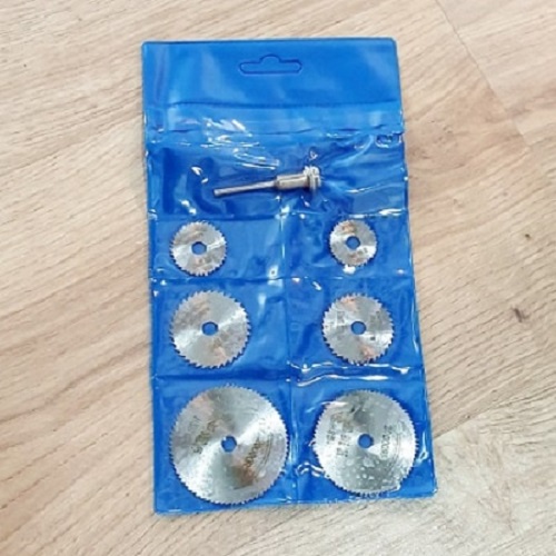 Bộ Công Cụ 7 Món Gồm Lưỡi Cưa Tròn Và Trục Nối size 22 /25 /32 /35 /44/50mm Gắn Máy Cầm Tay