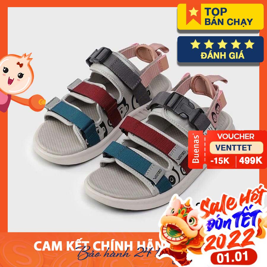 GIÀY SANDAL VENTO CHÍNH HÃNG NB80-GHI XANH [ẢNH THẬT - Full size 35-44]  [GIÀY SANDAL NAM NỮ]