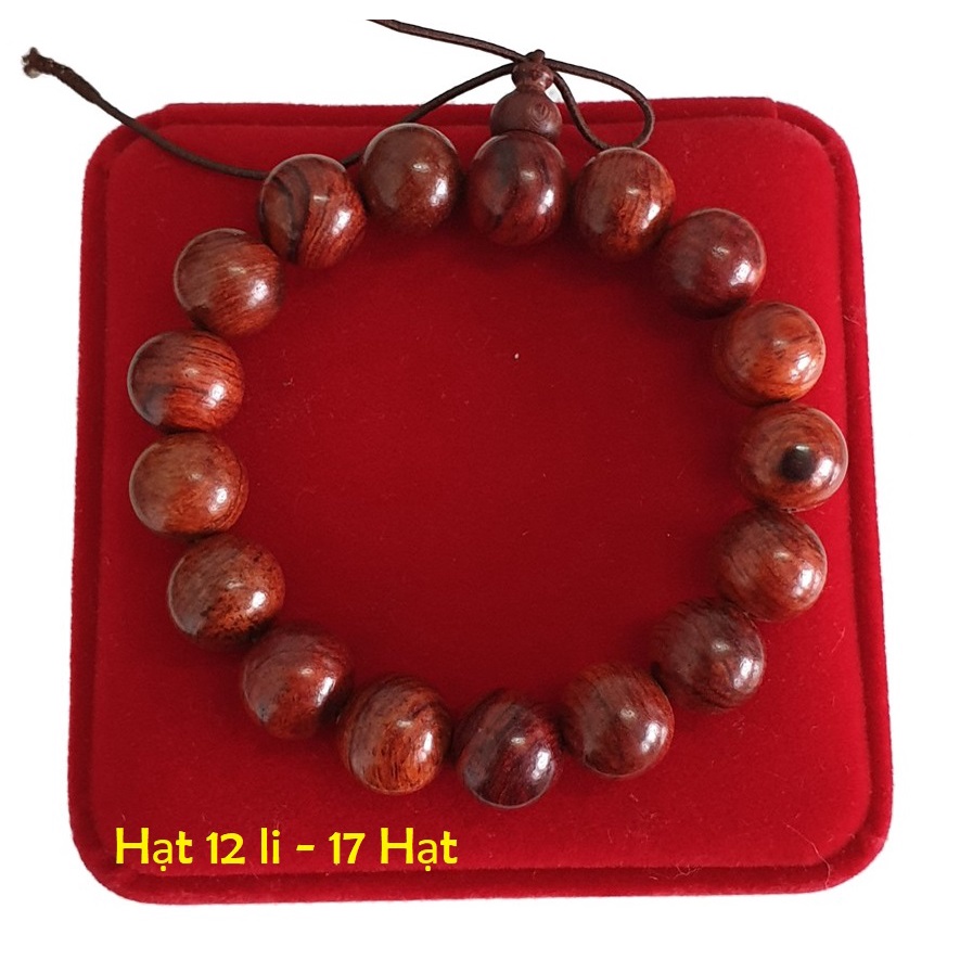 Vòng Tay Phong Thủy Gỗ Sưa Đỏ, Vân VIP thượng hạng, Mang đến tài lộc và bình an