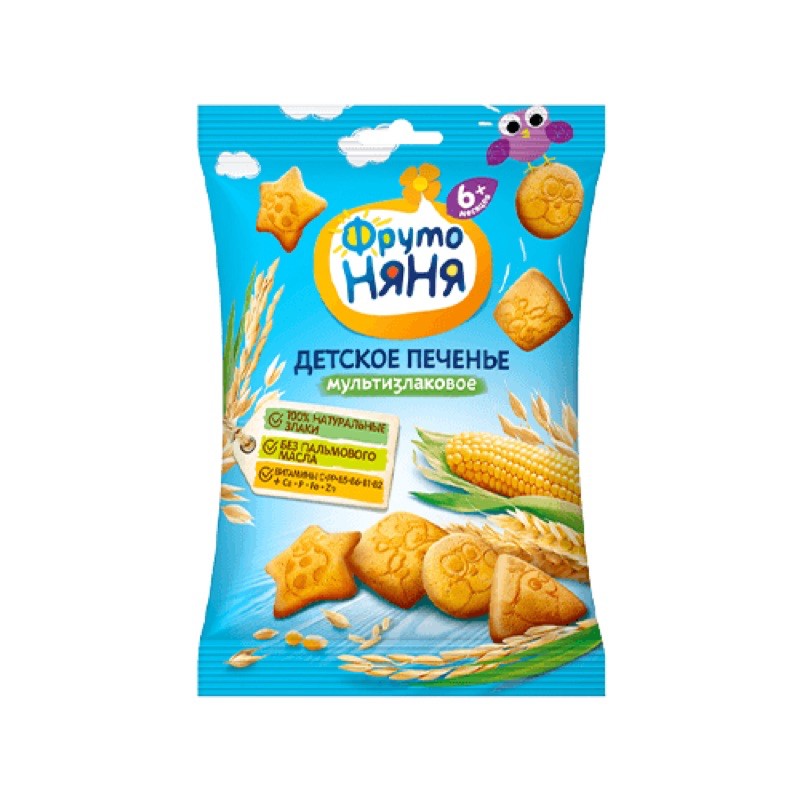 Bánh quy ăn dặm Fruto cho bé 6m+ 50g/120g (Nga)