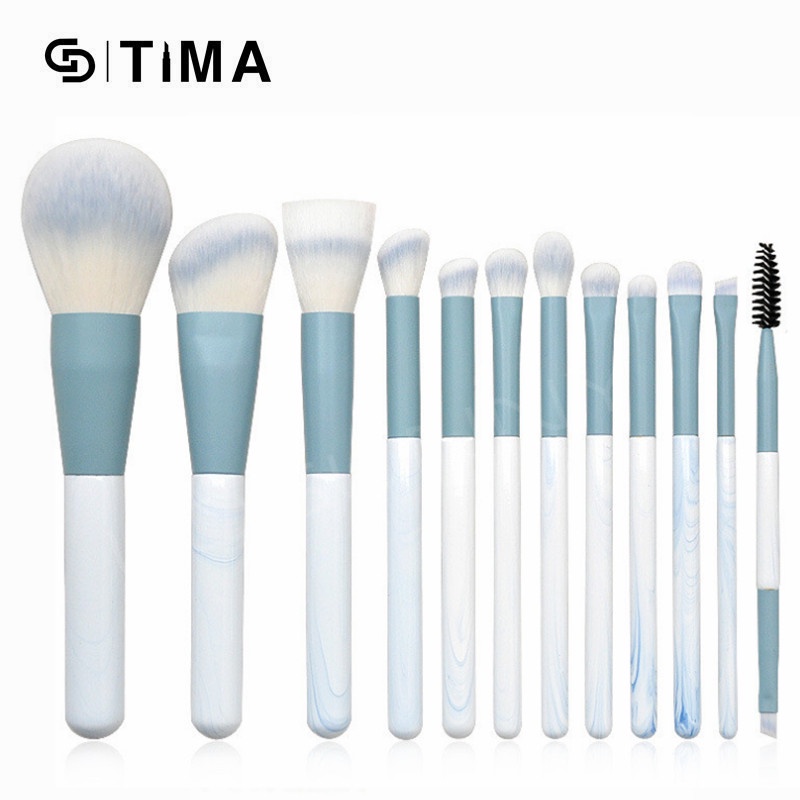 Bộ 12 cọ trang điểm GDTIMA lông mềm ống nhôm chất lượng cao