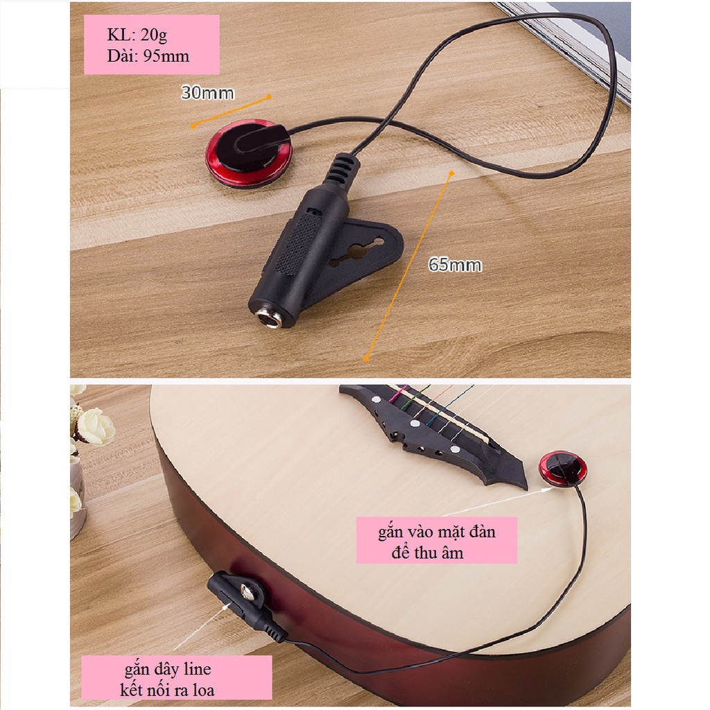 Pickup AD-20 kết nối âm thanh đàn Guitar ra Loa không cần đục đàn TYTYmusic