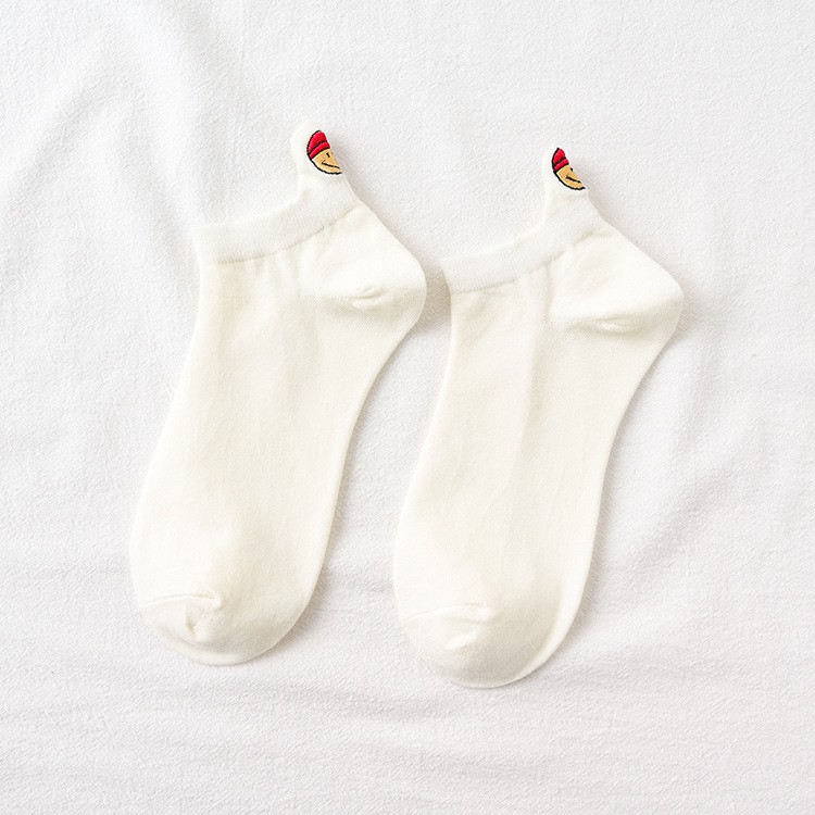 Vớ cotton mỏng cao đến mắt cá màu kẹo xinh xắn dễ thương cho nữ