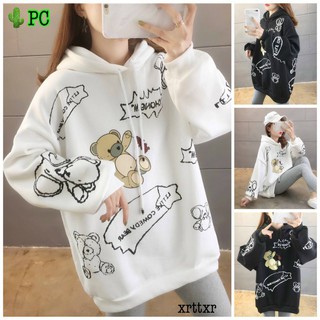 ÁO KHOÁC HOODIE NỮ PHỐI HÌNH CUTE