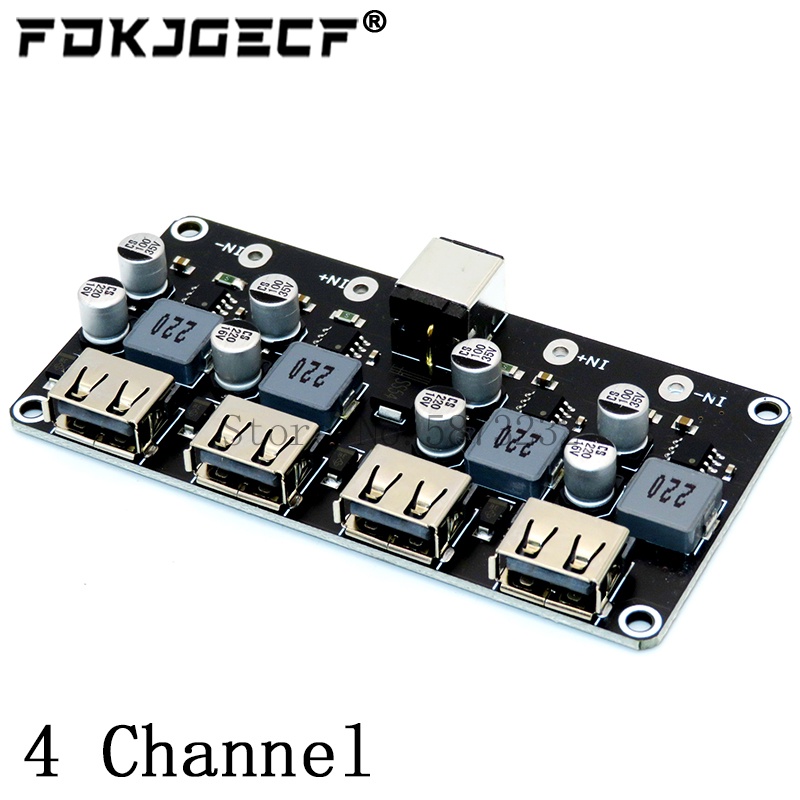 Mô Đun Hạ Áp USB QC3.0 QC2.0 USB DC-DC 6-32V 9V 12V 24V 5V