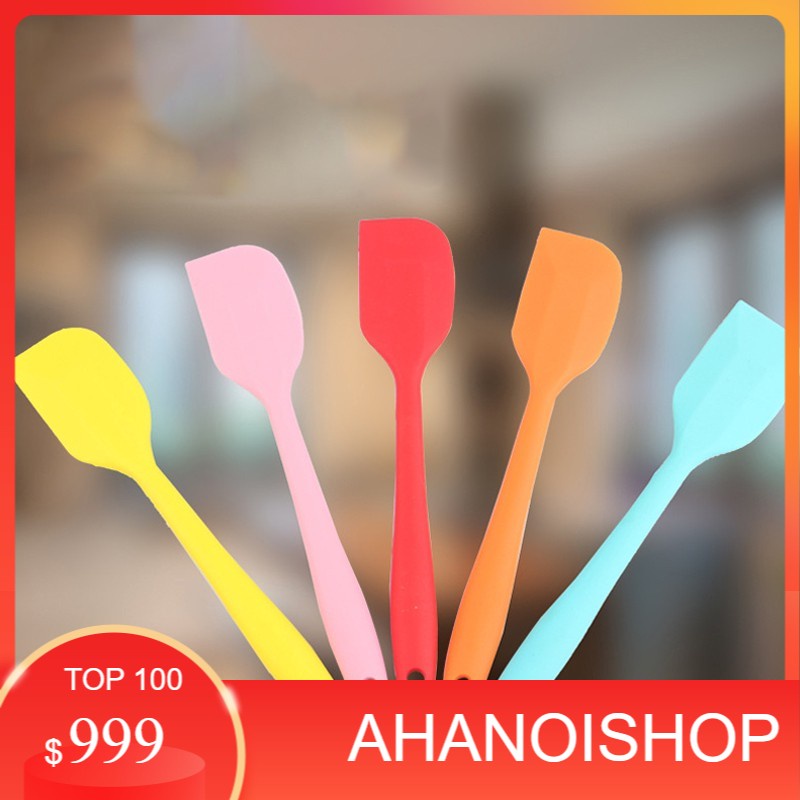 Dụng cụ cây vét bột spatula silicon đúc 21-28cm/Phới vét đồ đá xay silicon (vét kem, vét bột, làm bánh) (NH)