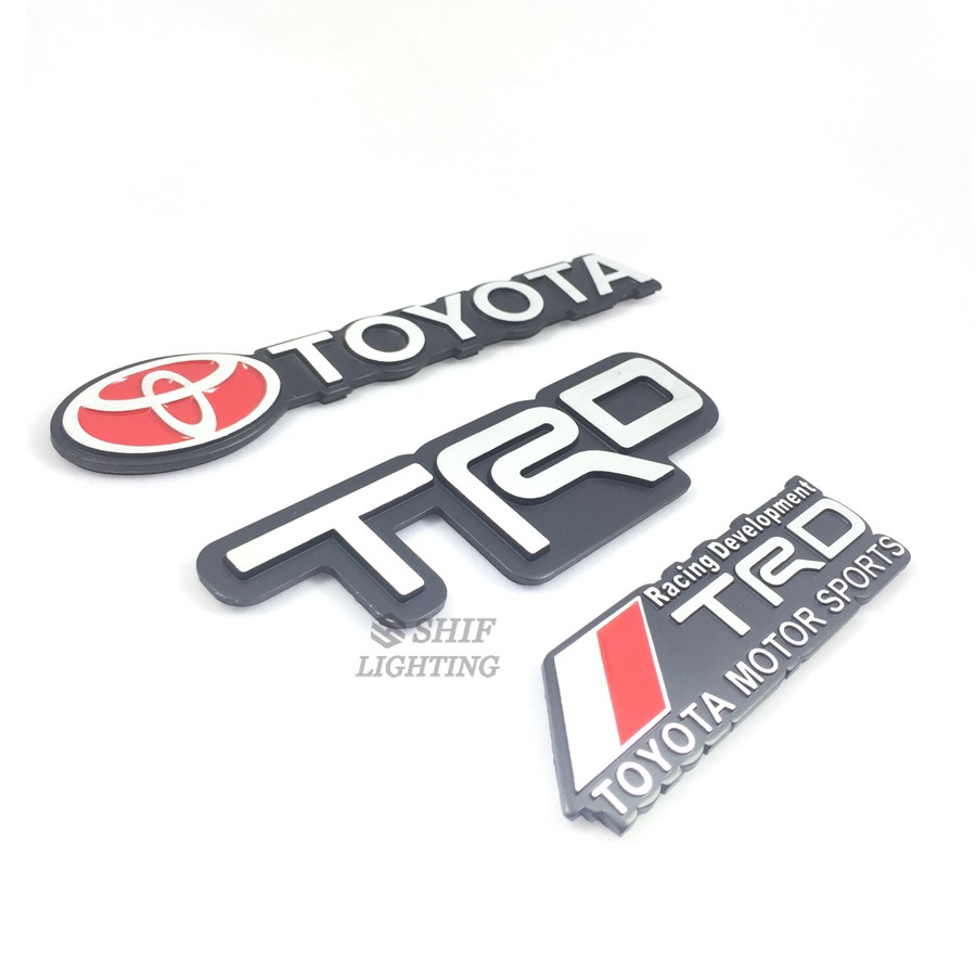 Hình dán kim loại kiểu logo trang trí xe hơi Toyota