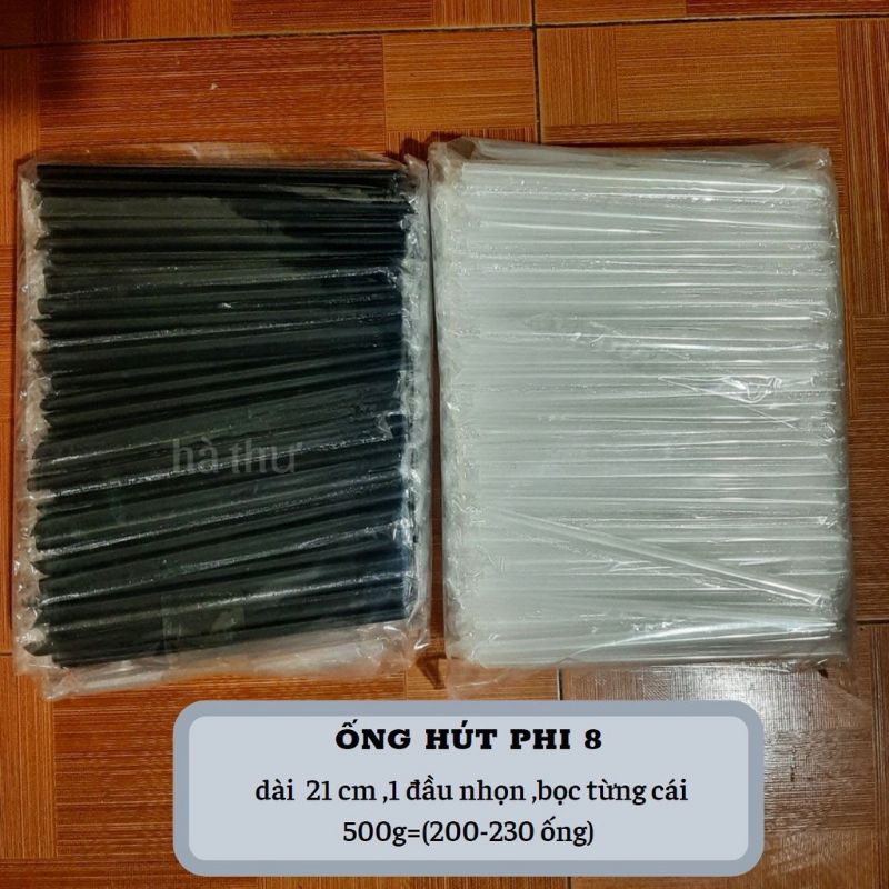 Ống hts đen ,trắng phi 8 vó màng bọc túi 500g