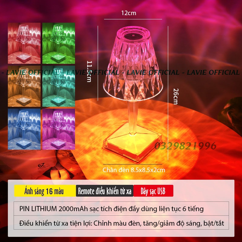 Đèn Ngủ Để Bàn Pha Lê Phong Cách Hoàng Gia Tân Cổ Điển Sang Trọng Đèn Ngủ Pha Lê Ý Decor Phòng Ngủ, Phòng Khách