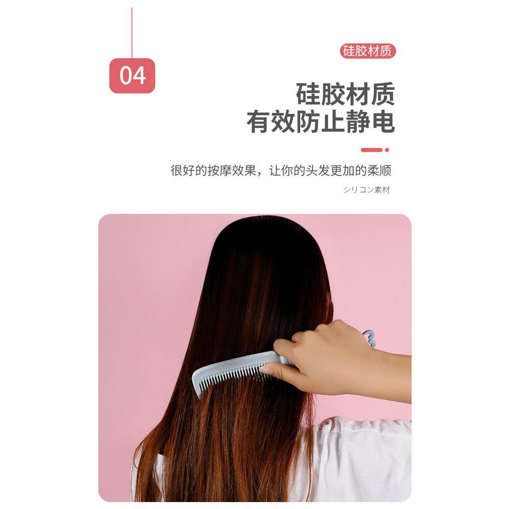 Lược Chải Tóc Xoăn Massage Hình Tai Thỏ Dễ Thương Dành Cho Nữ Sinh