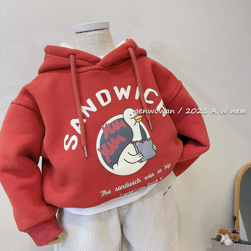 Áo Hoodie Dáng Rộng Màu Đỏ Thời Trang Năm Mới Cho Bé