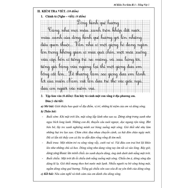 Sách - Đề Kiểm Tra Tiếng Việt Lớp 5 - Tập 1 (1 cuốn)