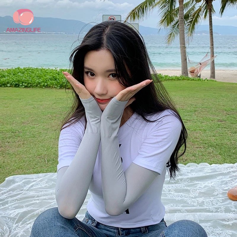 Găng Tay Chống Nắng / Tia UV Co Giãn Màu Trơn Đơn Giản Dùng Khi Chạy Bộ / Câu Cá / Chạy Bộ / Mùa Hè