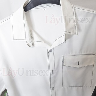 Sơ mi nam tay lỡ chỉ nổi
