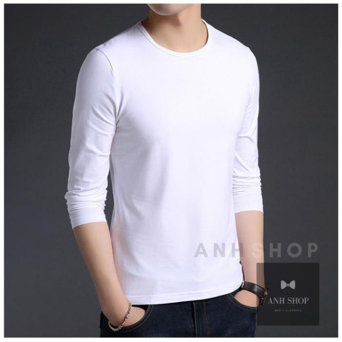 Áo thun nam tay dài mặc thu đông, giữ nhiệt, chất cotton co giãn, áo dài tay dáng ôm cao cấp | BigBuy360 - bigbuy360.vn