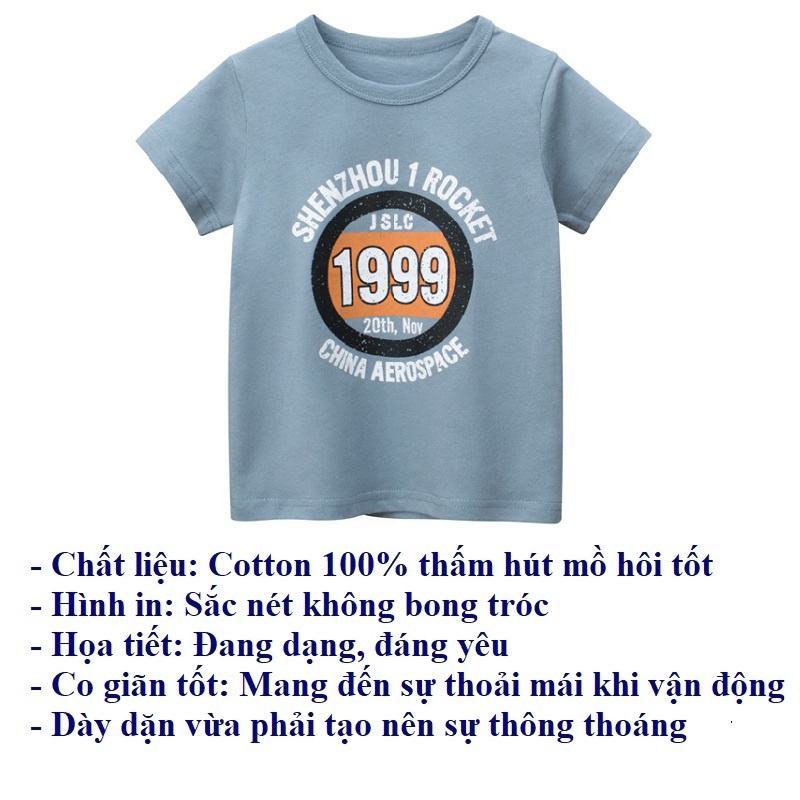 Áo phông cho bé trai cộc cộc tay hàn quốc thời trang trẻ em SKIDS
