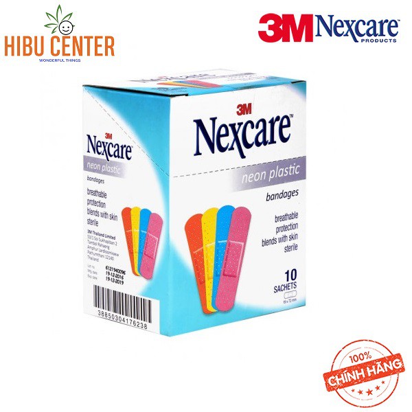 Hộp Băng Keo Cá Nhân Màu Neon 3M Nexcare 9 miếng/gói, 10 gói/hộp - XH002023402 – Hàng Chính Hãng – HIBUCENTER