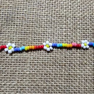 Vòng cổ handmade 🌈🌼 RAINBOW DAISY BEADs (hạt cườm)