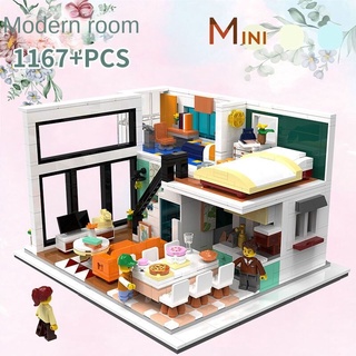 Đồ chơi lắp ráp nhà bếp / phòng khách cỡ nhỏ diy
