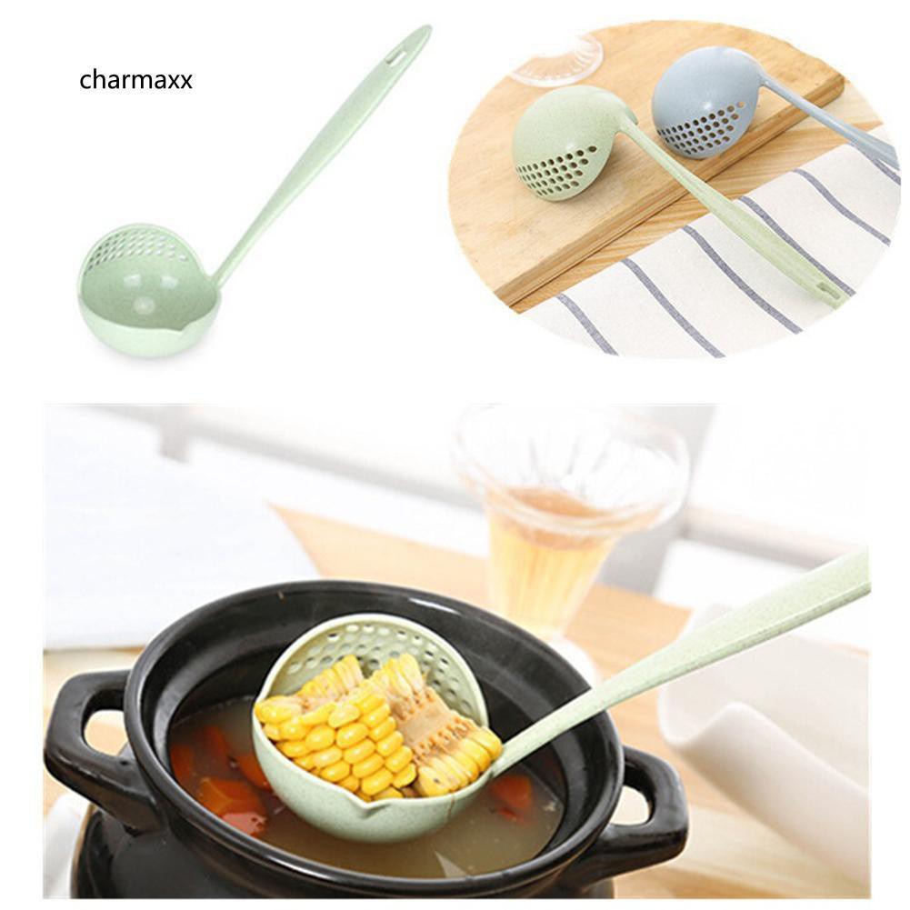 Muôi múc canh thông minh 2 trong1 có lỗ thoát nước tiện dụng