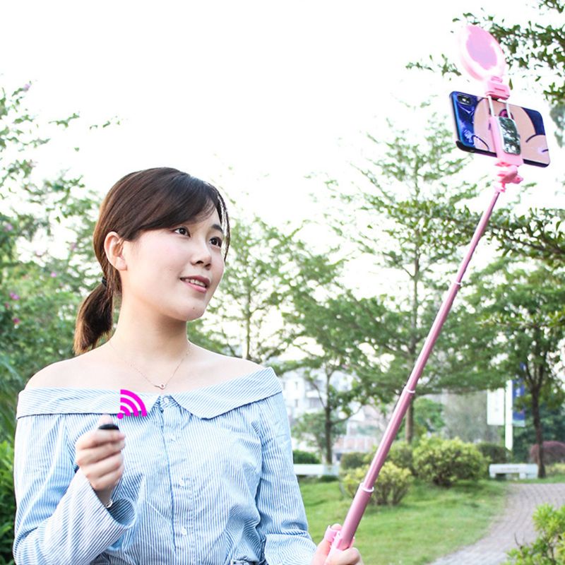 Vòng Đèn Hỗ Trợ Chụp Ảnh Selfie Có Giá Đỡ Cho Vlogging Video Make up USB