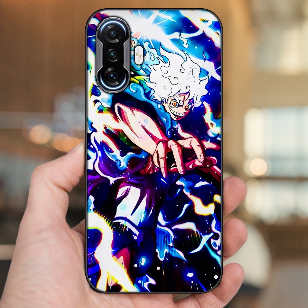 Ốp lưng Xiaomi K40 Gaming viền đen in hình Luffy One Piece