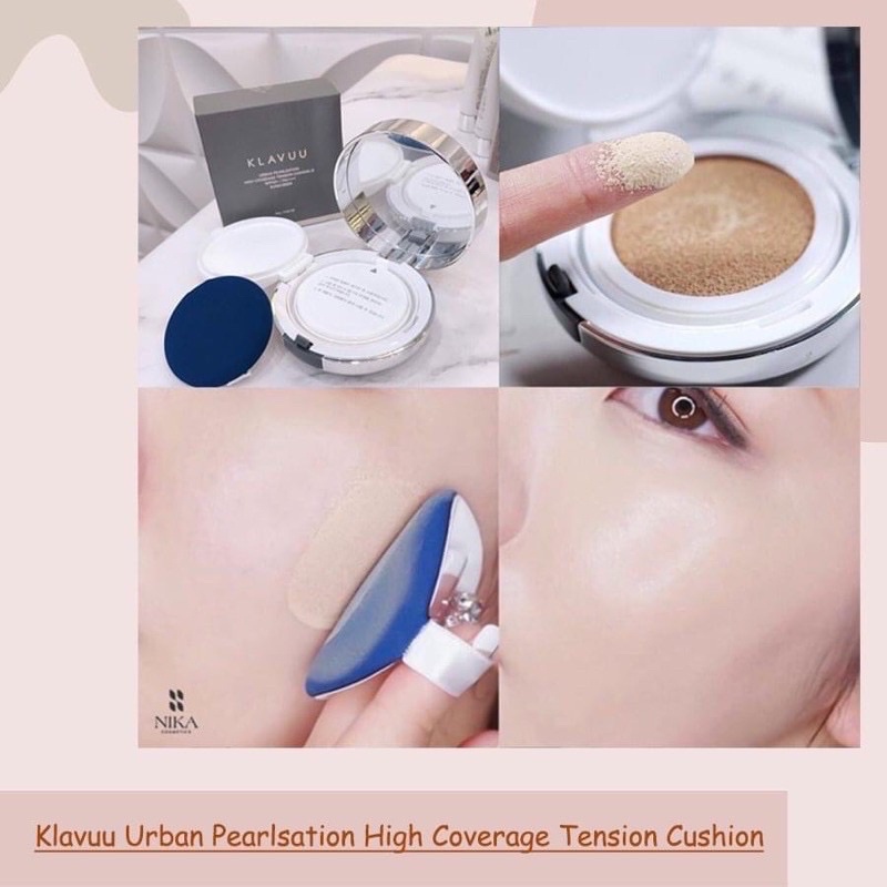 Phấn nước Klavuu Blue Pearlsation High Coverage Marine Collagen Aqua Cushion